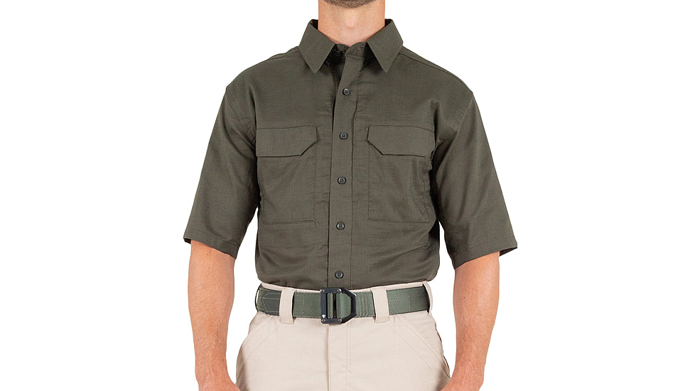 First Tactical V2 Tactical Short Sleeve Shirt - Mens, OD Green, 4XL, T, 112007-830-4XL-T