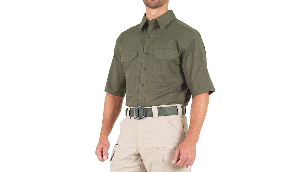 First Tactical V2 Tactical Short Sleeve Shirt - Mens, Ranger Green, 2XL, T, 112007-610-XXL-T