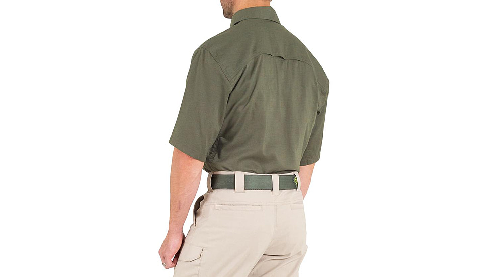 First Tactical V2 Tactical Short Sleeve Shirt - Mens, Ranger Green, 2XL, T, 112007-610-XXL-T