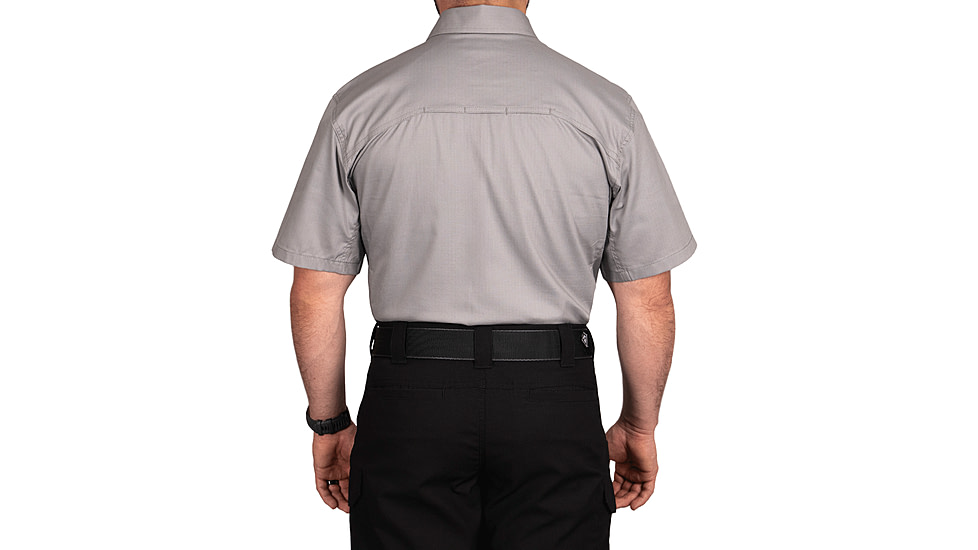 First Tactical V2 Tactical Short Sleeve Shirt - Mens, Tall, Nickel Gray, 3XL, 112007-083-3XL-T