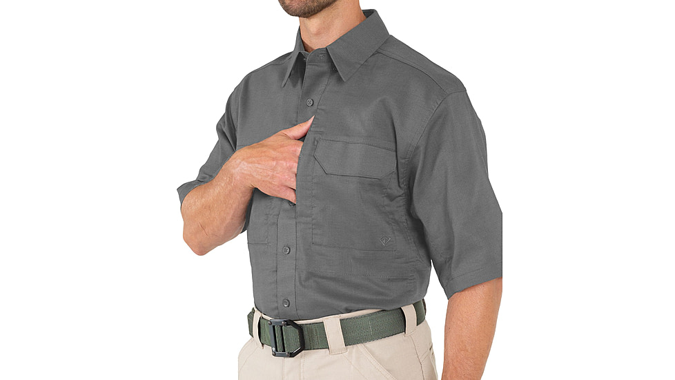 First Tactical V2 Tactical Short Sleeve Shirt - Mens, Wolf Grey, 2XL, T, 112007-036-XXL-T