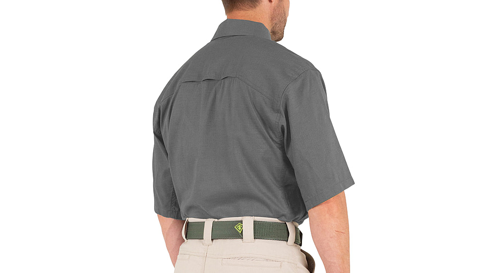 First Tactical V2 Tactical Short Sleeve Shirt - Mens, Wolf Grey, 2XL, T, 112007-036-XXL-T