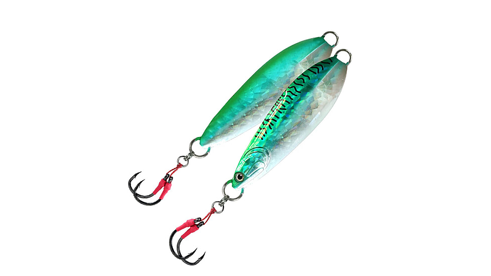 Fish Lab Carnada Slow Pitch Jig, Green Mackerel, 4-1/2in 150gm, Flutter/Sinking Action, CSP-150-GM