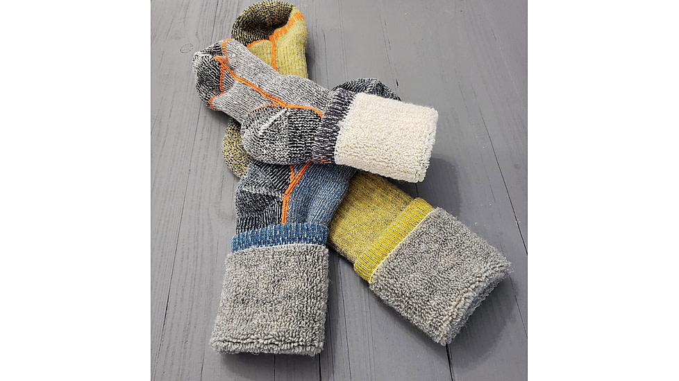 Fish Monkey Boot Cut Yeti Series Heavy-Weight Boot-Crew Socks, Grey, XL, SM400-GRY-XL