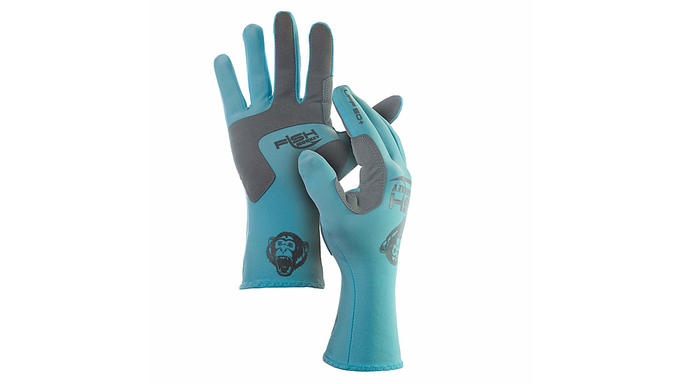Fish Monkey Full Finger Guide Gloves, Lite Blue, M, FM10-LTBLUE-M