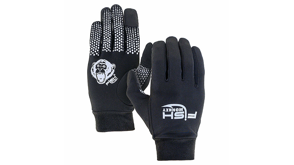 Fish Monkey Monkey Hands Glove Liner, Black, L/XL, FM34-BL-L/XL