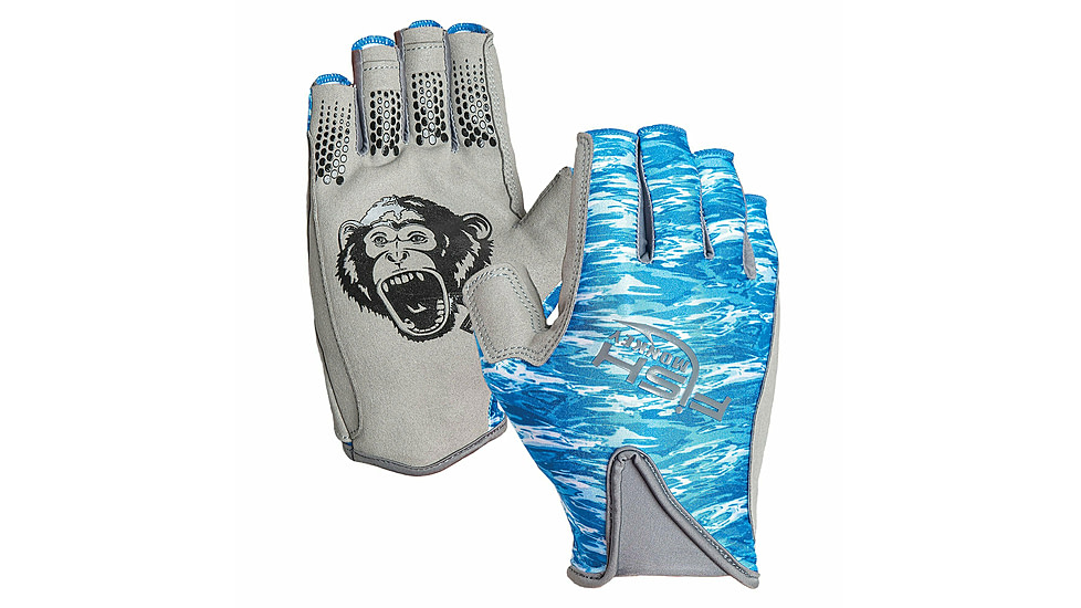 Fish Monkey Pro 365 Gloves, Blue Water Camo, XS, FM21-BLWTRCAM-XS