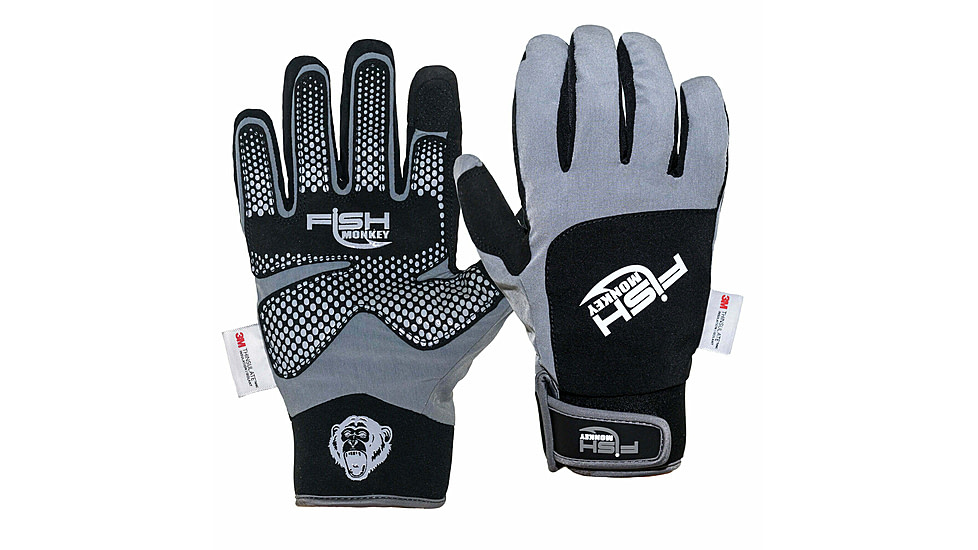 Fish Monkey Stealth Dry-Tech Insulated Glove, Grey, L, FM38-GRY-L