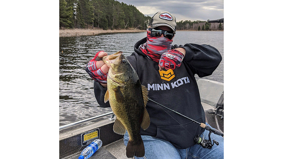 Fish Monkey Stubby Guide Gloves, Voodoo Swamp Red, M, FM18-VSR-M