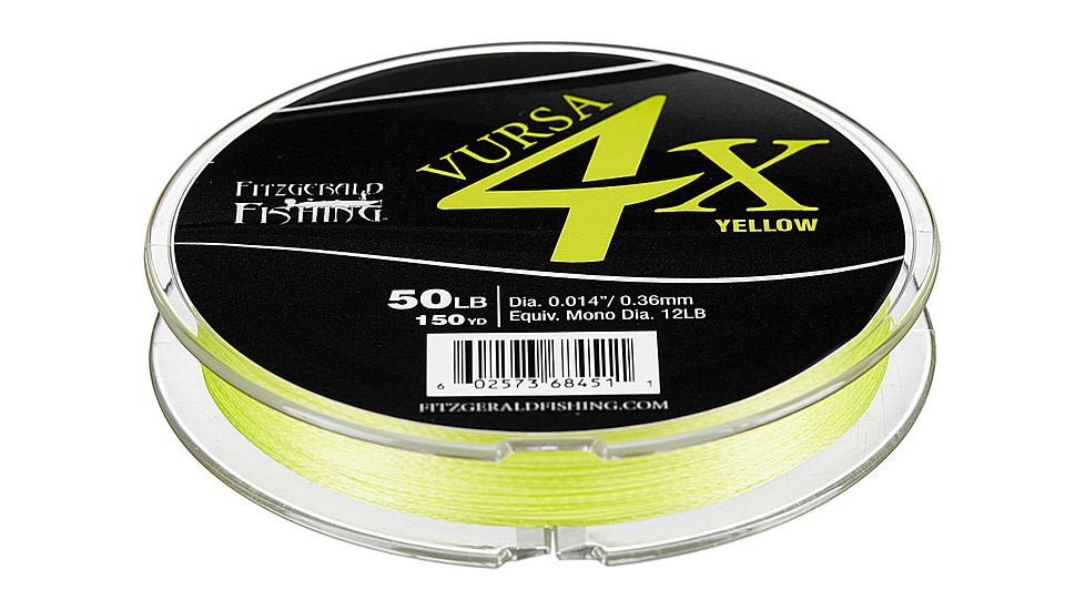 Fitzgerald Fishing Vursa Braid 4X Line, 40lb, Green, 150yds, VBG4X40150