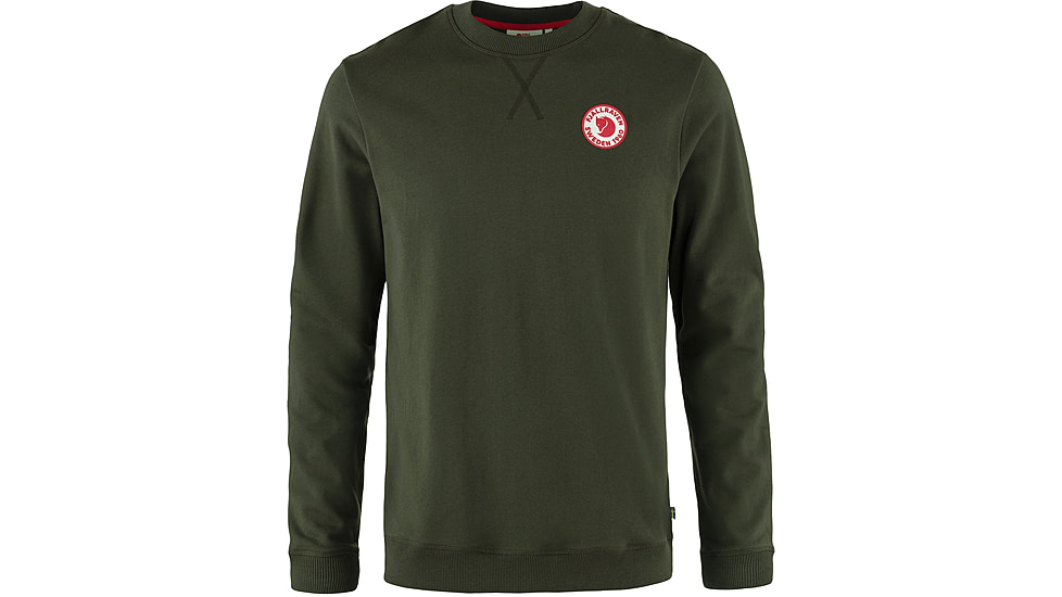 Fjallraven 1960 Logo Badge Sweater - Mens, Deep Forest, Small, F87163-662-S
