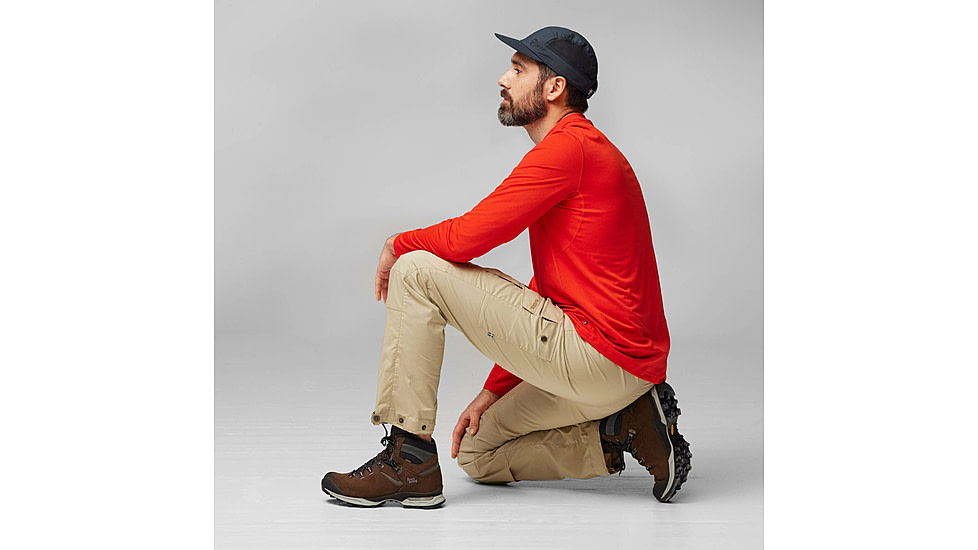 Fjallraven Abisko Day Hike Long Sleeve - Mens, Flame Orange, Extra Large, F12600214-214-XL