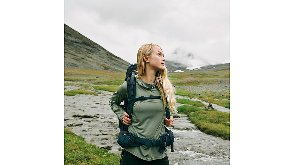 Fjallraven Abisko Sun-Hoodie - Womens, Patina Green, 2XS, F84108-614-XXS