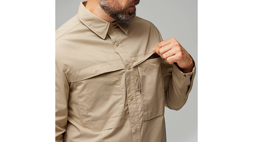 Fjallraven Abisko Trail Shirt Long Sleeve - Mens, Fossil, 2XL, F12600194-118-XXL