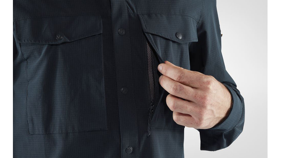 Fjallraven Abisko Trekking Shirt - Mens, Dark Navy, Large, F87935-555-L