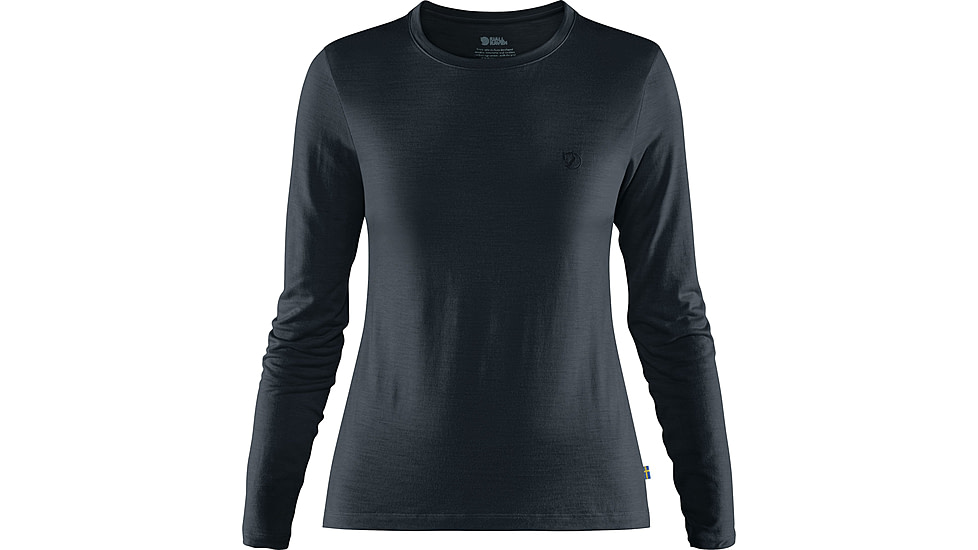 Fjallraven Abisko Wool LS - Womens, Dark Navy, Extra Large, F84102-555-XL