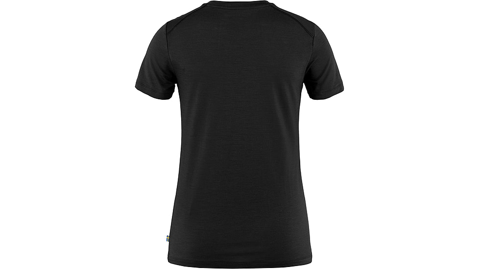 Fjallraven Abisko Wool Short Sleeve - Womens, Black, Small, F84101-550-S
