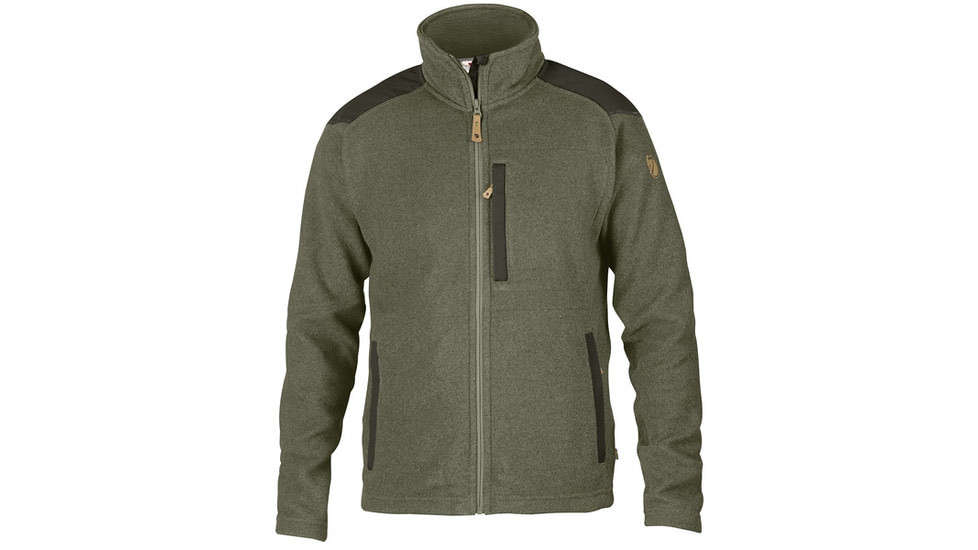 Fjallraven Buck Fleece Jacket - Mens, Laurel Green/Deep Forest, Extra Large, F81328-625-662-XL