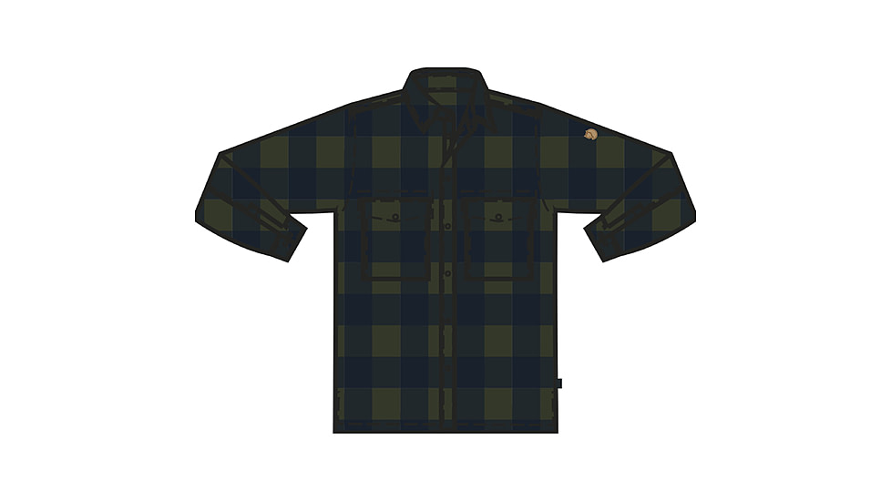 Fjallraven Canada Shirt - Mens, Deep Forest/Dark Navy, Medium, F90631-662-555-M