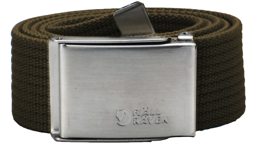 Fjallraven Canvas Belt, Dark Olive, One Size, F77029-633-1 Size