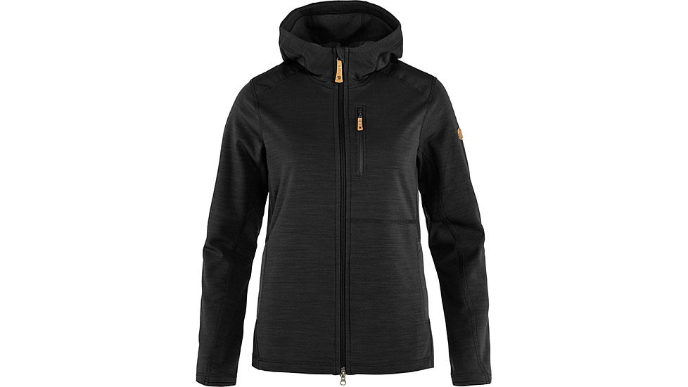Fjallraven Keb Fleece Hoodie - Womens, Black, Medium, F86990-550-M