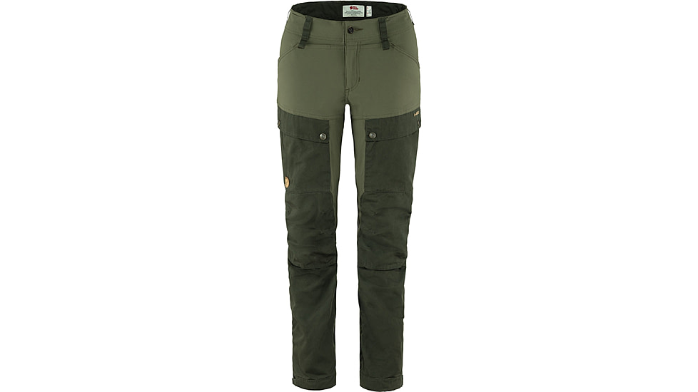 Fjallraven Keb Trekking Trousers - Womens, Short Inseam, Deep Forest/Laurel Green, 42/Short, F86706-662-625-42/S