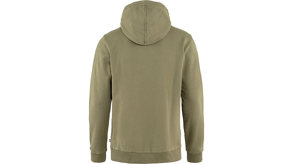 Fjallraven Logo Hoodie - Mens, Light Olive, Extra Large, F84144-622-XL