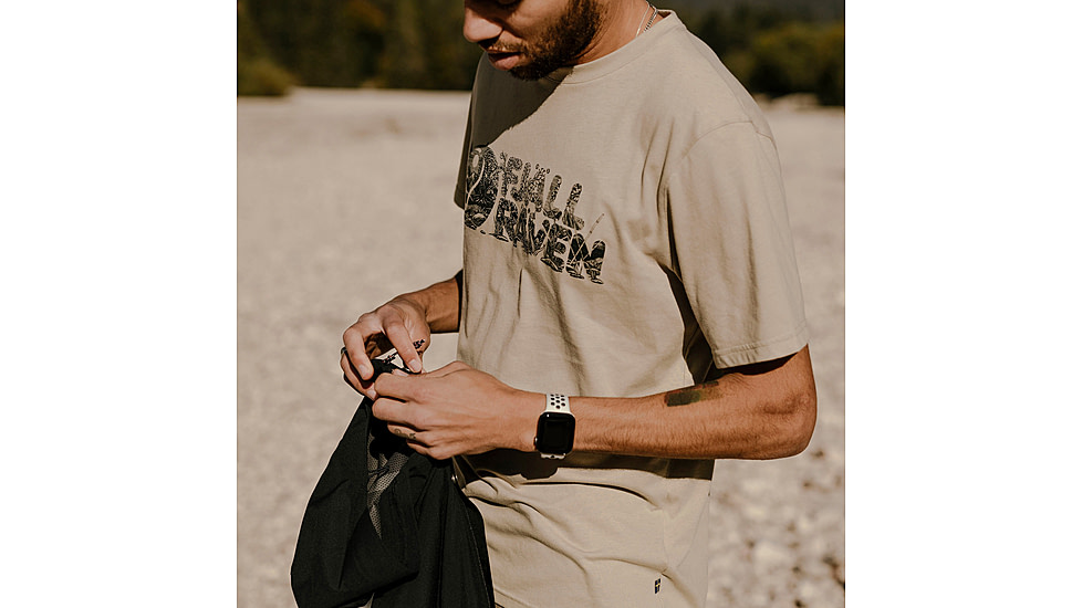 Fjallraven Lush Logo T-Shirt - Mens, Fossil, 2XL, F12600219-118-XXL