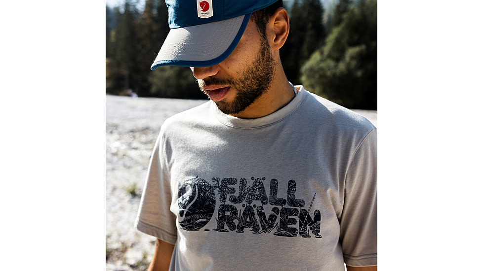 Fjallraven Lush Logo T-Shirt - Mens, Fossil, 2XL, F12600219-118-XXL
