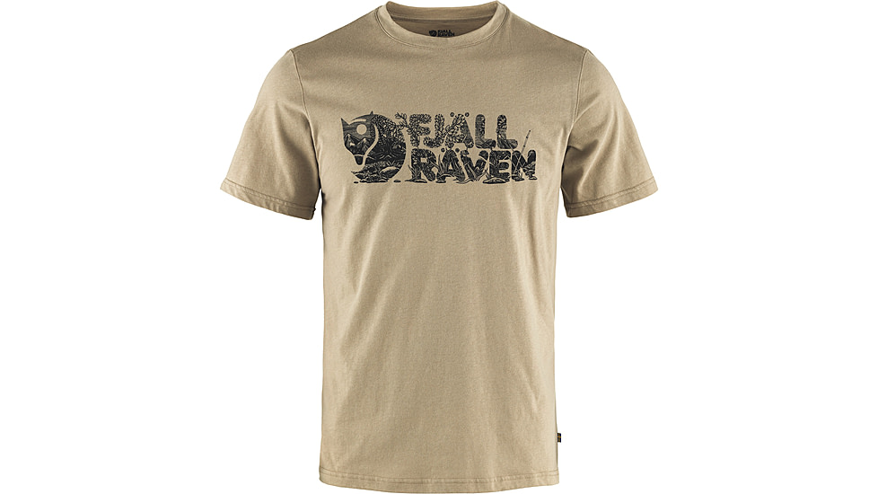 Fjallraven Lush Logo T-Shirt - Mens, Fossil, 2XL, F12600219-118-XXL
