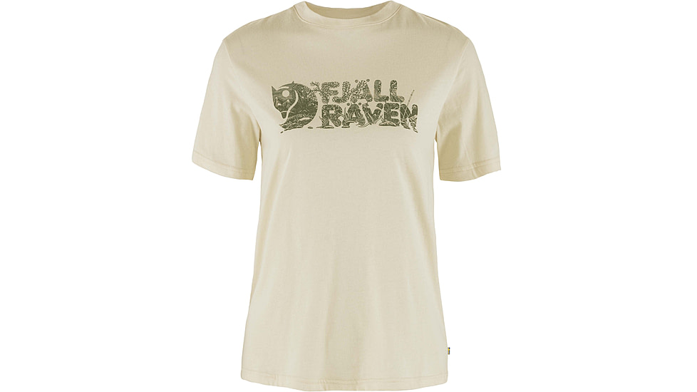 Fjallraven Lush Logo T-Shirt - Women's, Chalk White, Small, F14600165-113-S