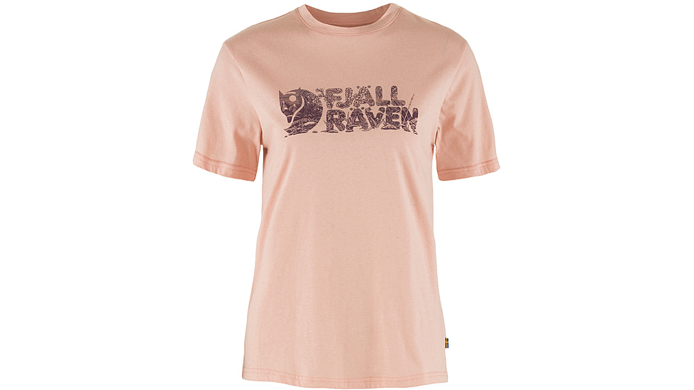 Fjallraven Lush Logo T-Shirt - Womens, Chalk Rose, Extra Large, F14600165-302-XL