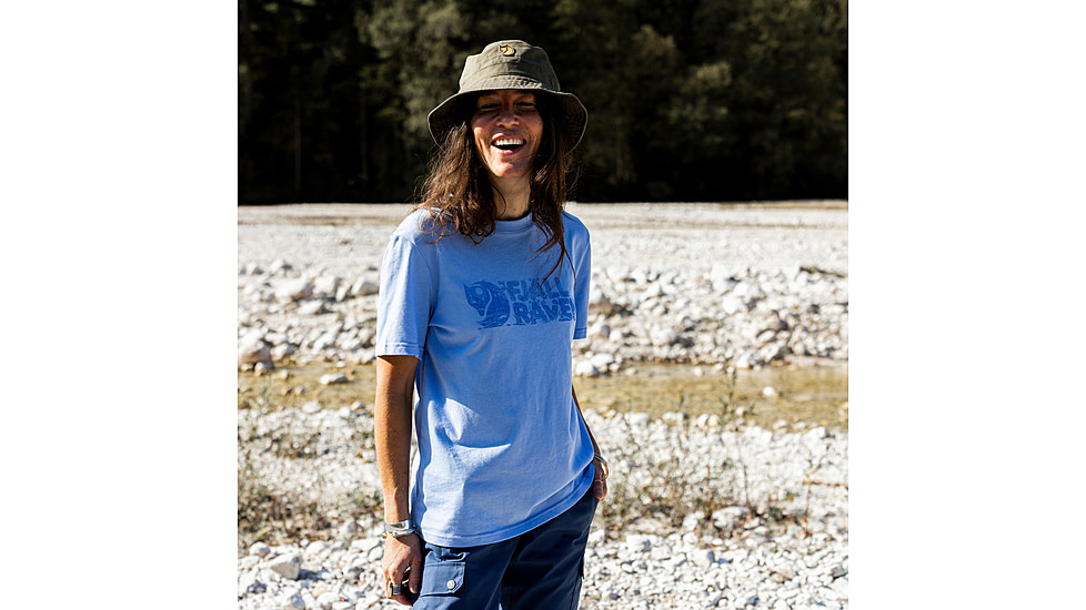 Fjallraven Lush Logo T-Shirt - Womens, Ultramarine, 2XS, F14600165-537-XXS