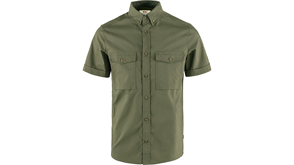 Fjallraven Ovik Air Stretch Short Sleeve Shirt - Mens, Laurel Green, Large, F12600213-625-L
