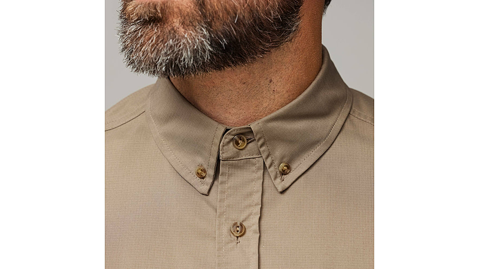 Fjallraven Ovik Air Stretch Short Sleeve Shirt - Mens, Suede Brown, Small, F12600213-244-S