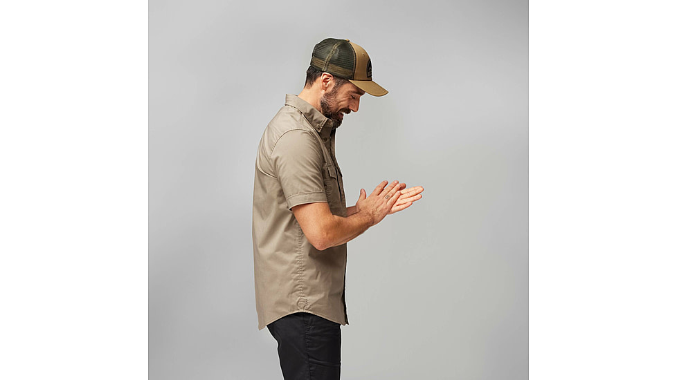 Fjallraven Ovik Air Stretch Short Sleeve Shirt - Mens, Suede Brown, Small, F12600213-244-S