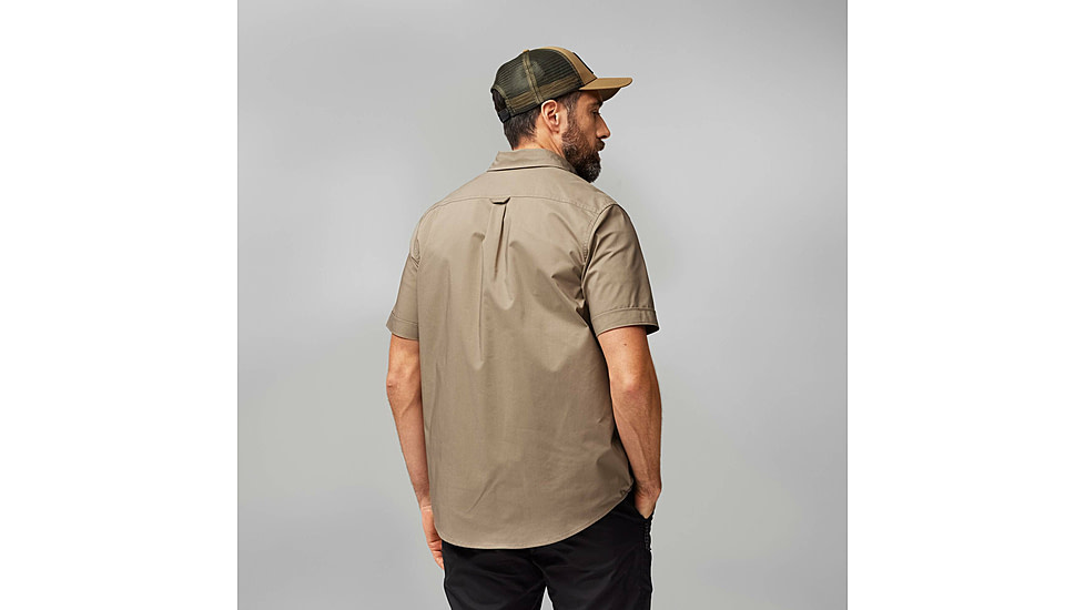 Fjallraven Ovik Air Stretch Short Sleeve Shirt - Mens, Suede Brown, Small, F12600213-244-S