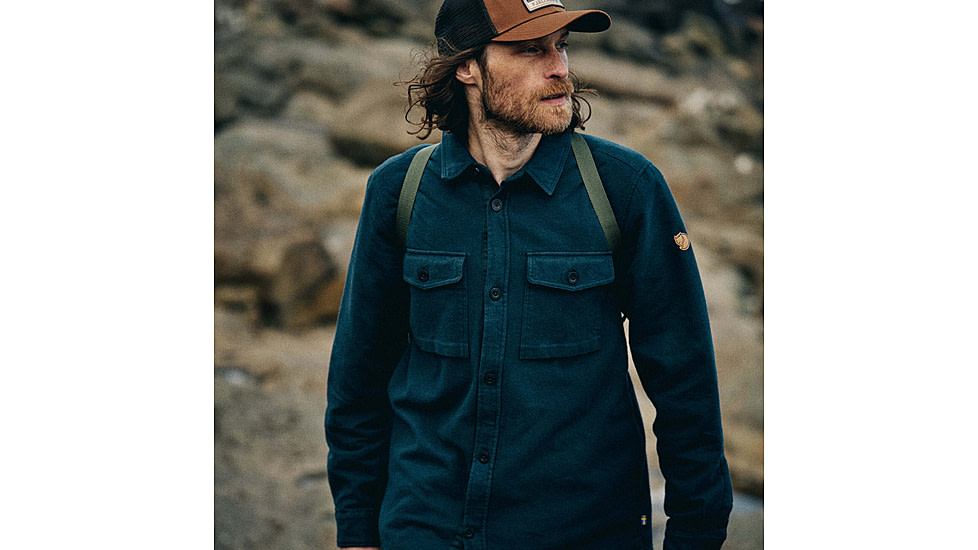 Fjallraven Ovik Lite Padded Shirt - Mens, Dark Navy-Dark Navy, Medium, F87069-555-555-M