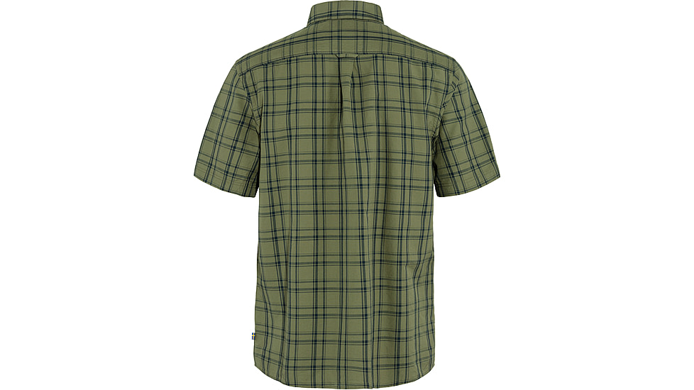 Fjallraven Ovik Lite Short Sleeve Shirt - Mens, Green/Dark Navy, Extra Small, F87038-620-555-XS