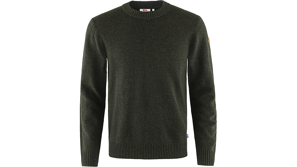 Fjallraven Ovik Round-Neck Sweater - Mens, Dark Olive, Extra Large, F87323-633-XL