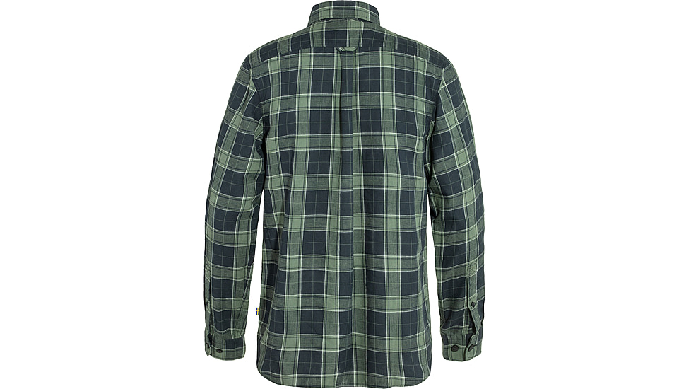 Fjallraven Ovik Travel Long Sleeve Shirt - Mens, Dark Navy/Patina Green, Large, F87208-555-614-L
