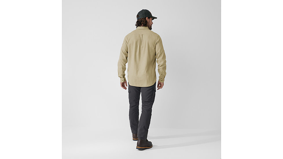 Fjallraven Ovik Travel Long Sleeve Shirt - Mens, Sand Stone, 2XL, F87208-195-XXL