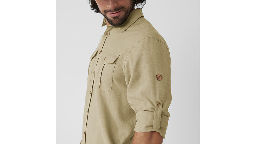 Fjallraven Ovik Travel Long Sleeve Shirt - Mens, Sand Stone, 2XL, F87208-195-XXL