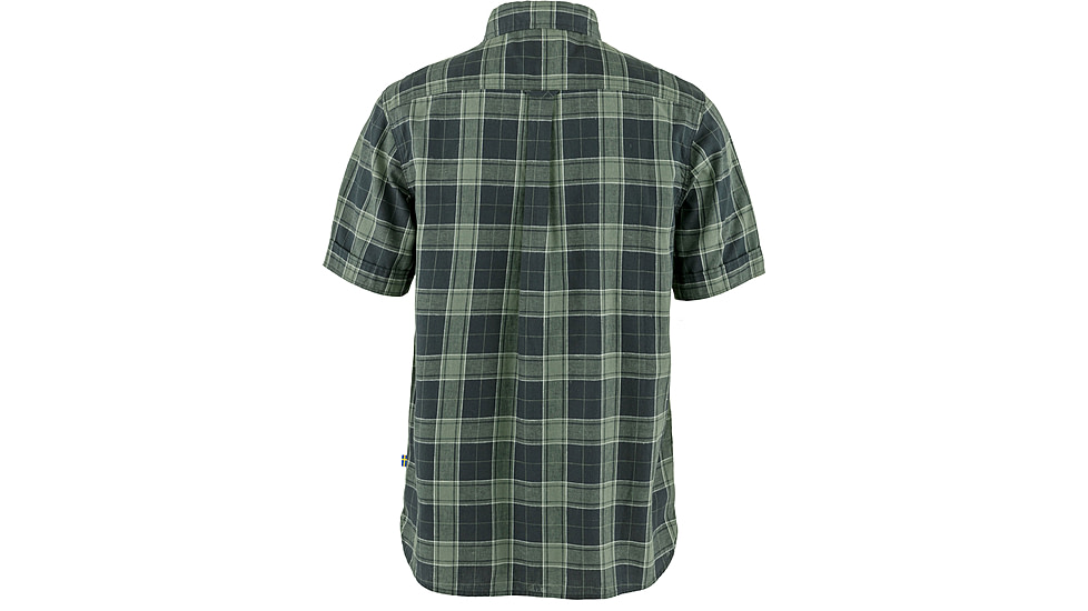 Fjallraven Ovik Travel Short Sleeve Shirt - Mens, Dark Navy/Patina Green, 2XL, F87039-555-614-XXL