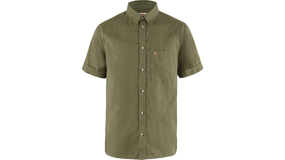 Fjallraven Ovik Travel Short Sleeve Shirt - Mens, Green, Small, F87039-620-S