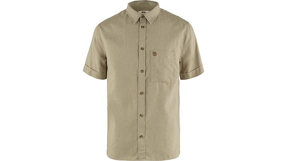 Fjallraven Ovik Travel Short Sleeve Shirt - Mens, Sand Stone, Small, F87039-195-S