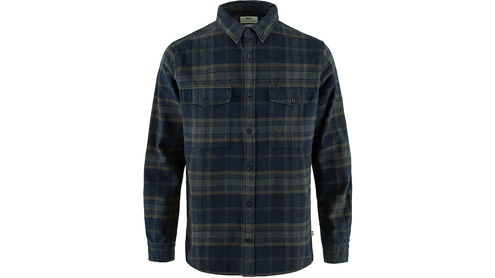 Fjallraven Ovik Twill Shirt - Mens, Dark Navy/Basalt, Small, F81478-555-050-S