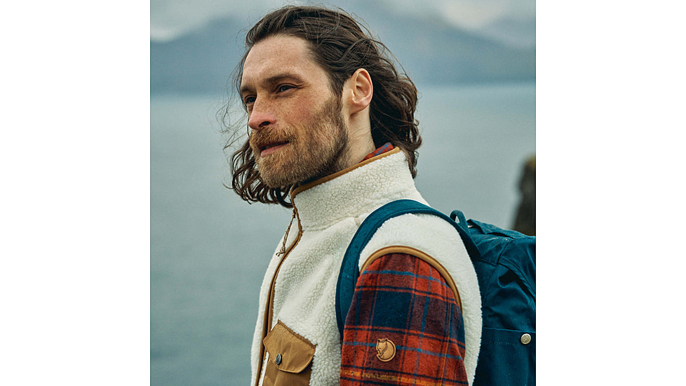 Fjallraven Ovik Lite Padded Shirt - Mens, Autumn Leaf-Dark Navy, Medium, F87069-215-555-M