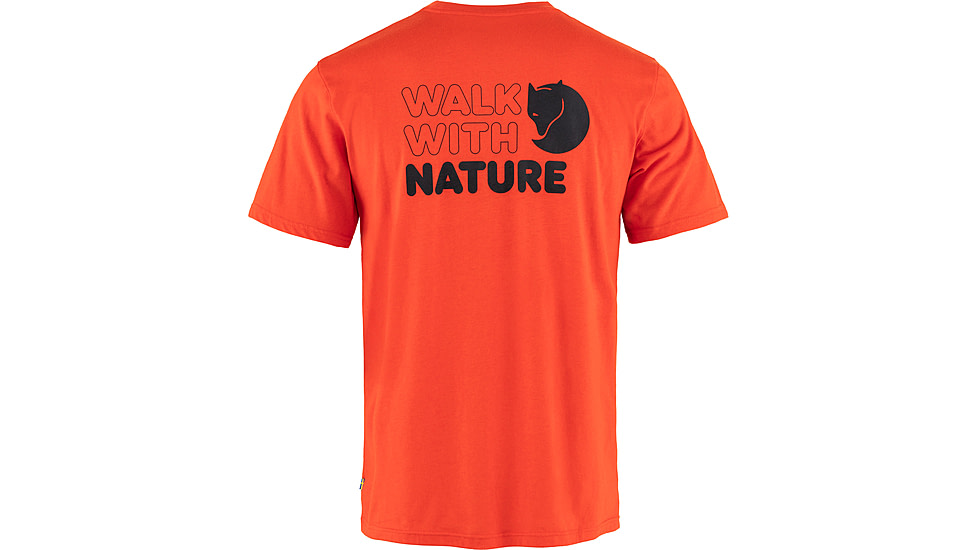 Fjallraven Walkith Nature T-Shirt - Mens, Flame Orange, Extra Large, F12600216-214-XL