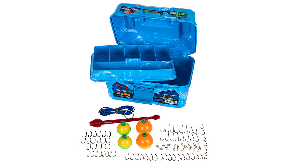 Flambeau Big Mouth Tackle Kids Box Kit, Blue Swirl, 355BMR